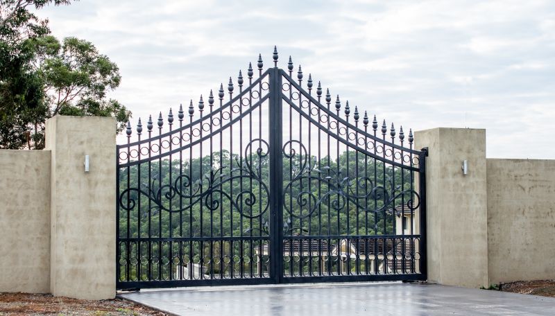 Elegant Iron Driveway Gate